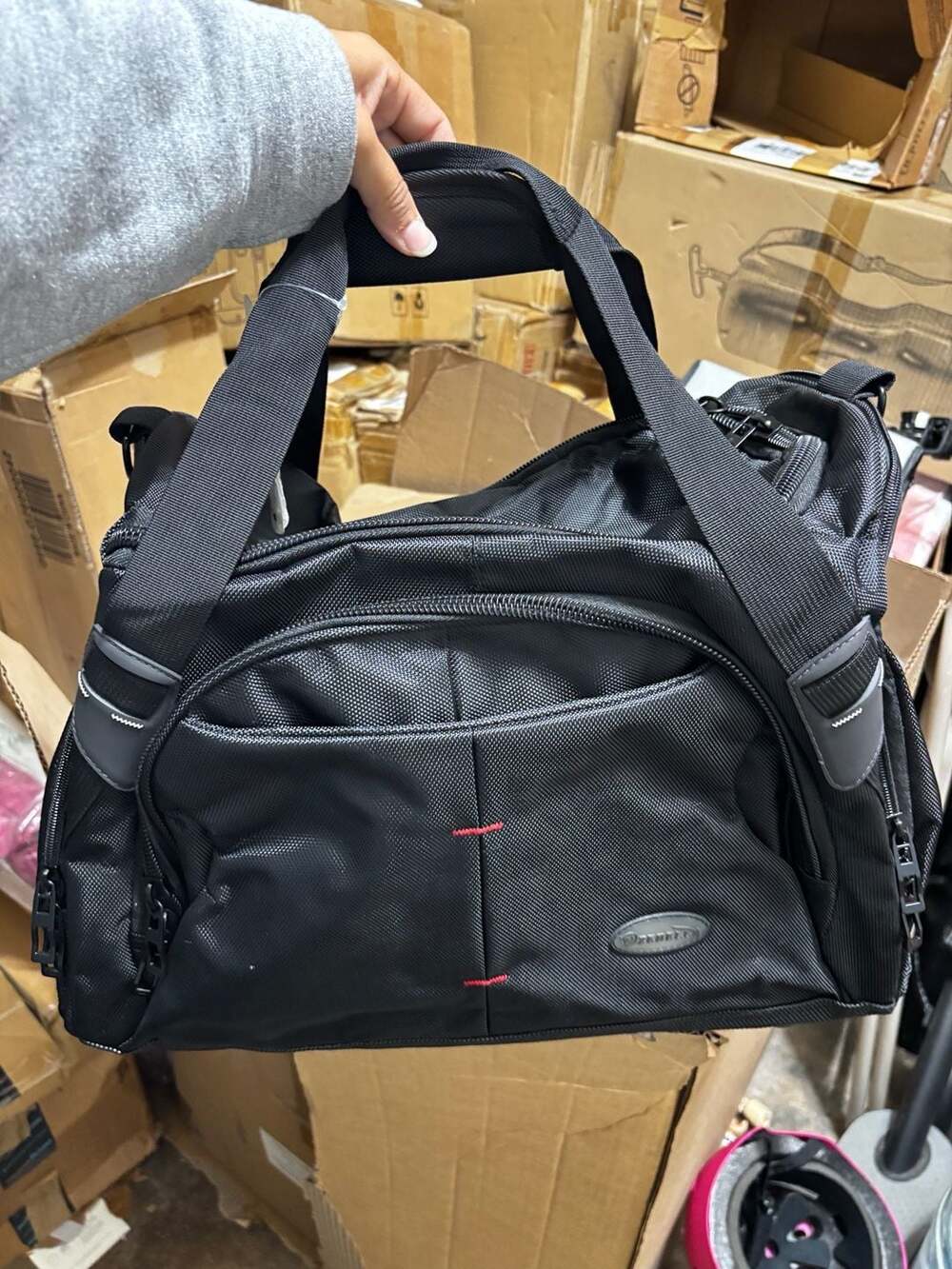 Zebella Black Travel Duffel Bag